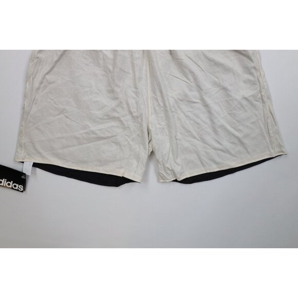 Deadstock Vtg 90s Adidas Mens XL Reversible Spell Out Above Knee Shorts USA - Picture 16 of 16